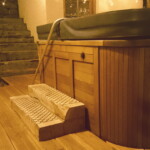 Soothe tired limbs in the hot tub...