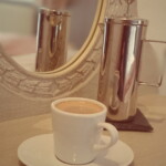 Freshly brewed coffee