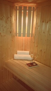Relax in the sauna...