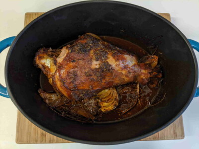 Slow roast leg of lamb