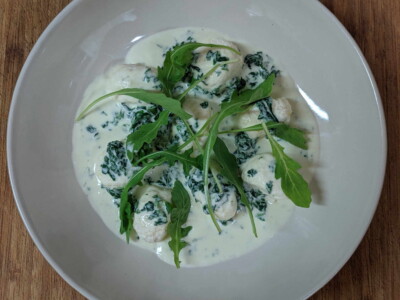 Spinach and ricotta gnudi