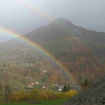 A rare double rainbow across St Jean